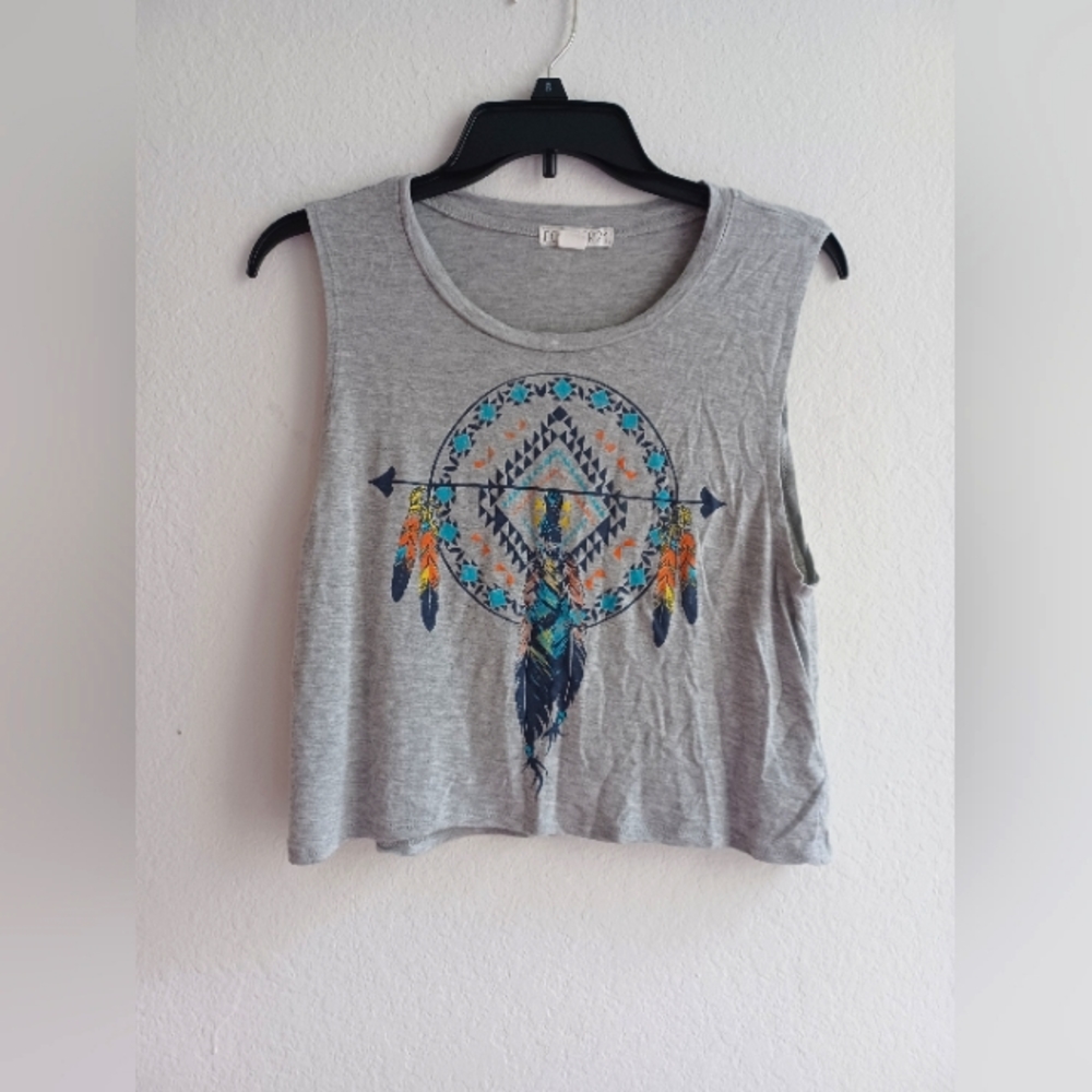 Forever 21 dreamcatcher shirt, gray, Small